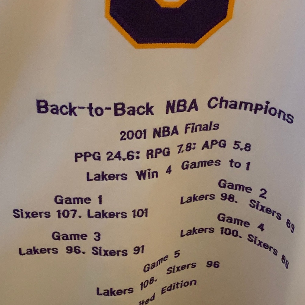 Kobe Bryant hardwood classic original 2001 finals